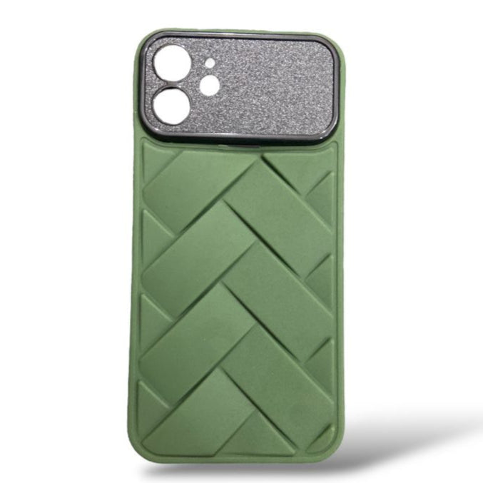 Premium Soft Silicon Cross Cut Protective Case With Camera Protection For iPhone 12