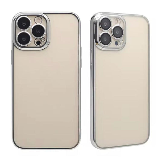 Premium Chrome Transparent Protective Case With Camera Protection For iPhone 12 Pro