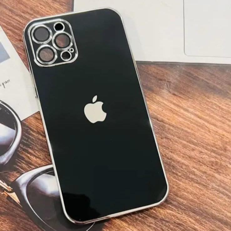 Premium Silicon Chrome Logo Protective Case With Camera Protection For iPhone 12 Pro Max