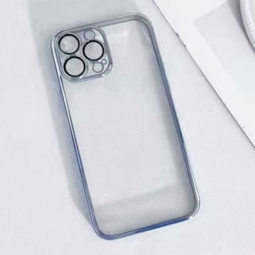 Premium Transparent Matte Chrome Protective Case With Camera Protection For iPhone 12 Pro Max