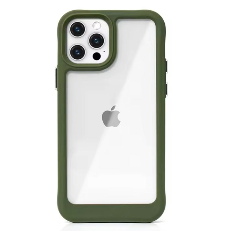 Premium Side Matte Colour Transparent Protective Case For iPhone 12 Pro Max