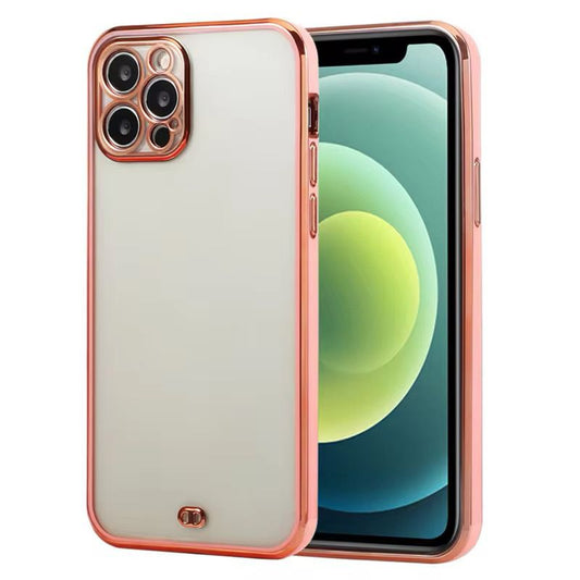 Premium Chrome Transparent Protective Case With Camera Protection For iPhone 12 Pro Max