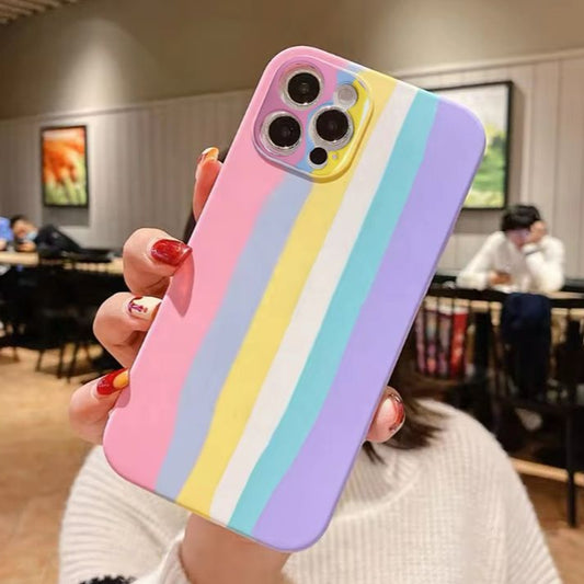 Premium Soft Silicon Coloured Logo Protective Case With Camera Protection For iPhone 12 Pro Max