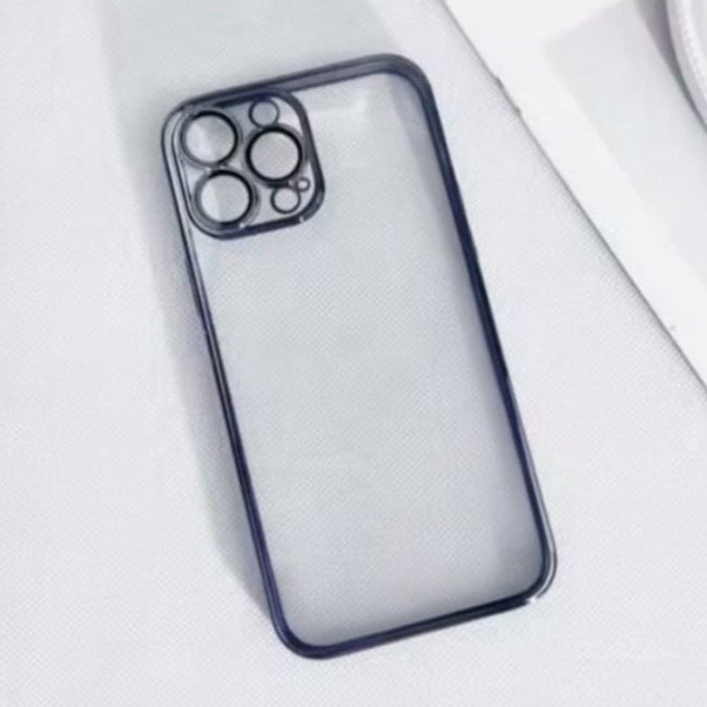 Premium Transparent Matte Chrome Protective Case With Camera Protection For iPhone 12 Pro Max