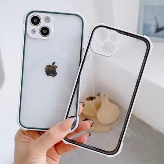 Premium Side Soft Back Hard Transparent Protective Case With Camera Protection For iPhone 12 Pro Max