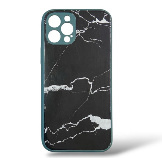 Premium Printed Glass Protective Case With Camera Protection For iPhone 12 Pro