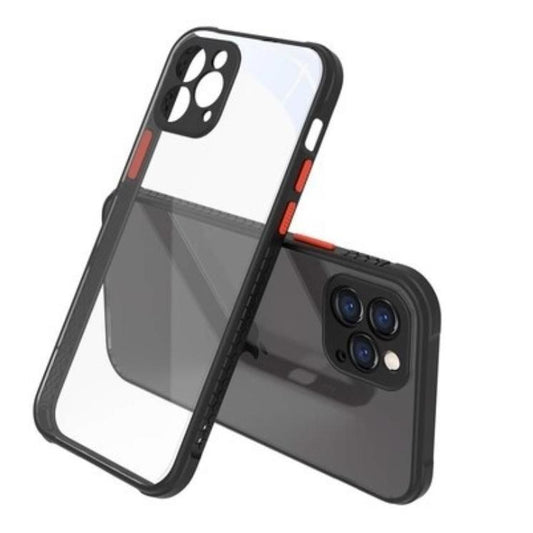 Premium Transparent Side Soft Back Hard Protective Case With Camera Protection For iPhone 12 Pro