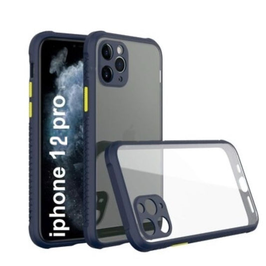 Premium Transparent Side Soft Back Hard Protective Case With Camera Protection For iPhone 12 Pro