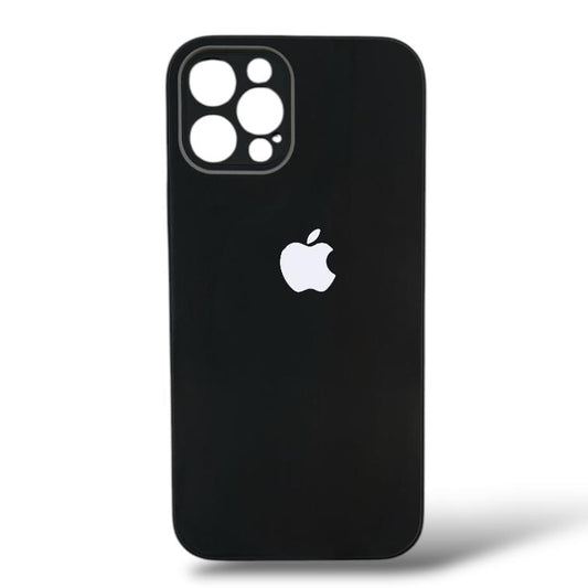 Premium Glass Logo Protective Case With Camera Protection For iPhone 12 Pro