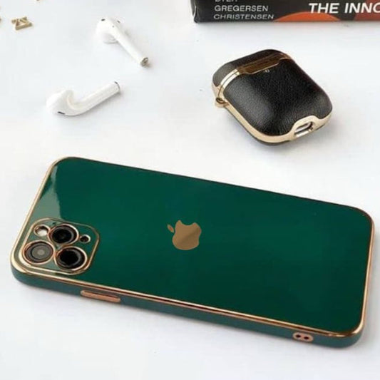 Premium Silicon Chrome Logo Protective Case With Camera Protection For iPhone 12 Pro