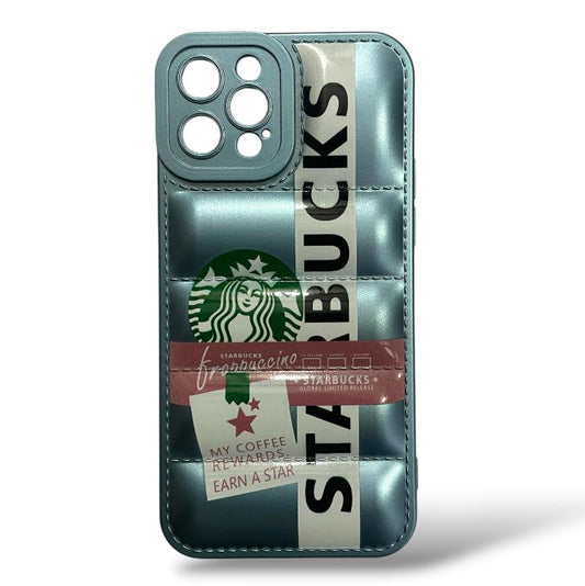 Premium Puff Printed Starbucks Protective Case With Camera Protection For iPhone 12 Pro