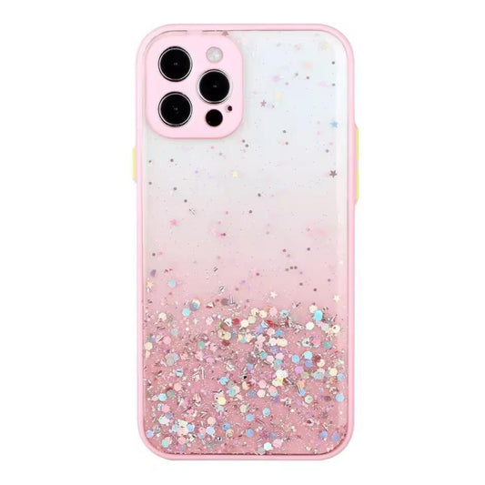 Premium Transparent Sparkle Protective Case With Camera Protection For iPhone 12 Pro