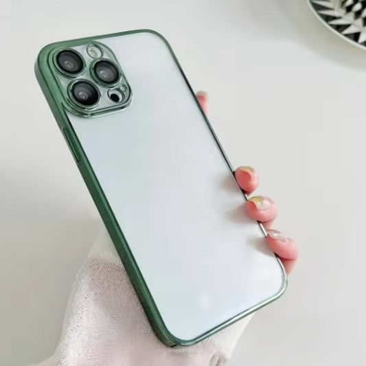 Premium Chrome Transparent Protective Case With Camera Protection For iPhone 12 Pro