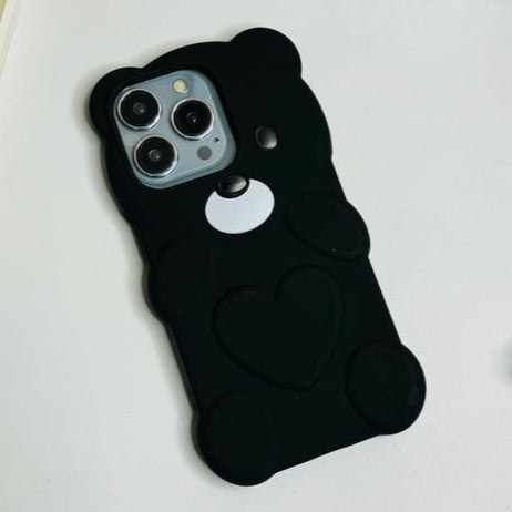 Premium Soft Silicon Teddy Bear Protective Case For iPhone 12/12 Pro