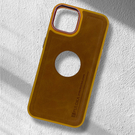 Premium Leather Logo Cut Protective Case For iPhone 11 Pro Max