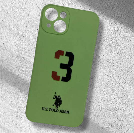 Premium Soft Printed Green Case With Camera Protection for iPhone 13 Pro