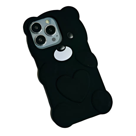 Premium Soft Silicon Teddy Bear Protective Case For iPhone 15 Pro