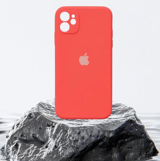 Premium Soft Silicon Logo Protective Case With Camera Protection For iPhone 11