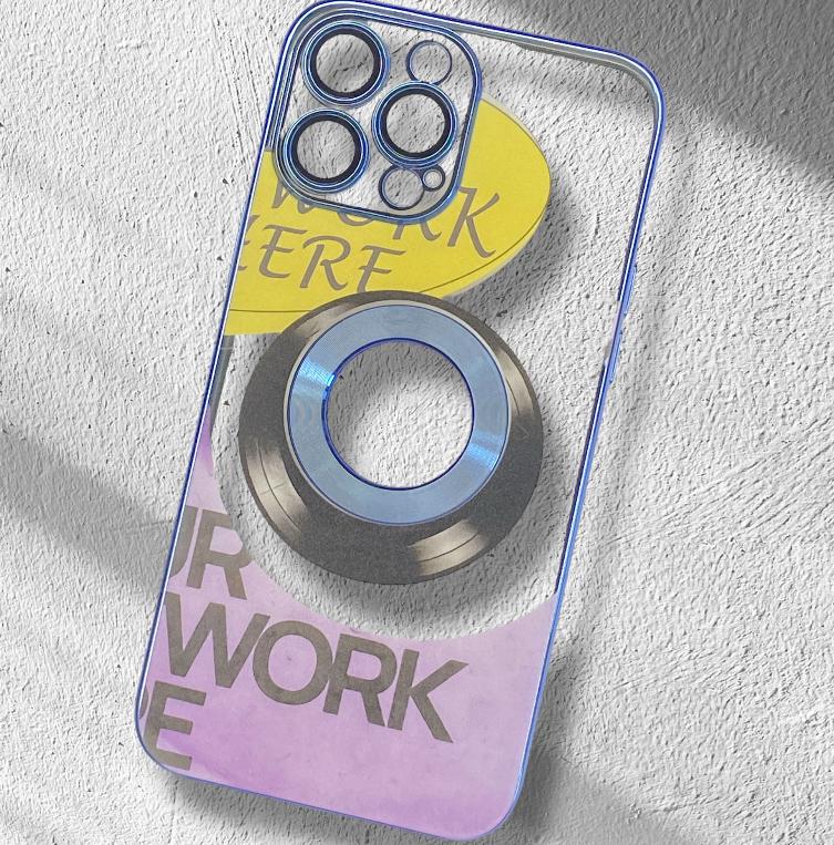 Premium Printed Chrome Logo Cut Case With Camera Protection For iPhone 13 Pro Max