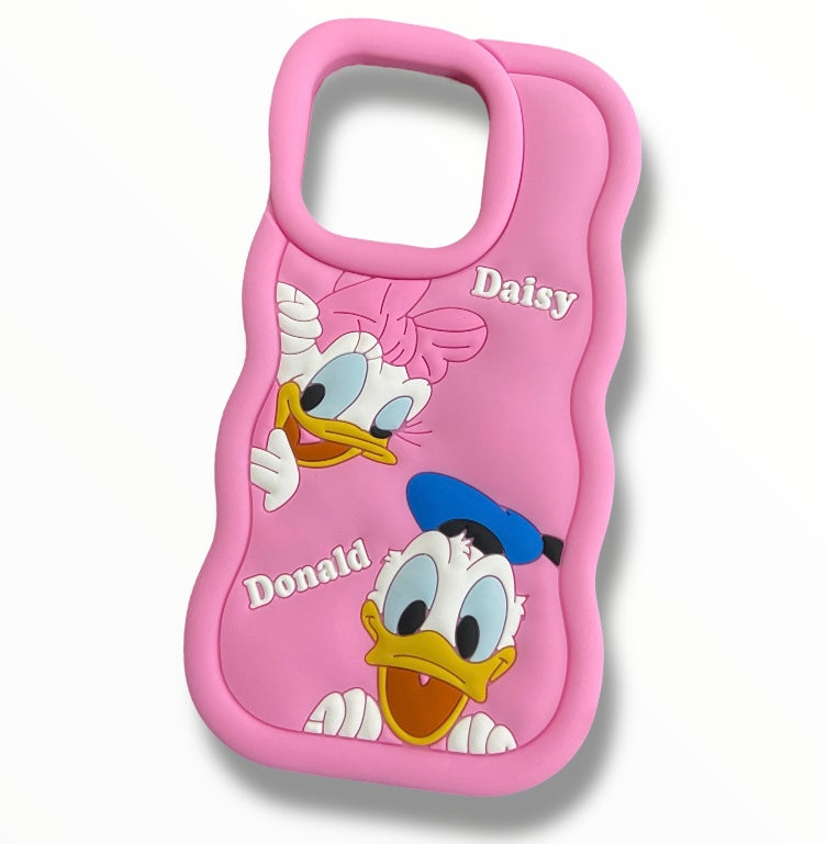Premium Silicon Donald Embossed Protective Case For iPhone 15 Pro