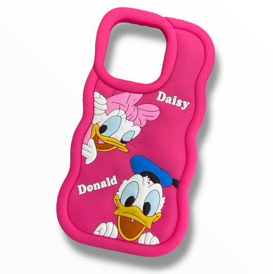 Premium Silicon Donald Embossed Protective Case For iPhone 15 Pro