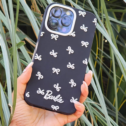 Premium Soft Silicon Barbie Embossed Protective Case For iPhone 15 Pro Max