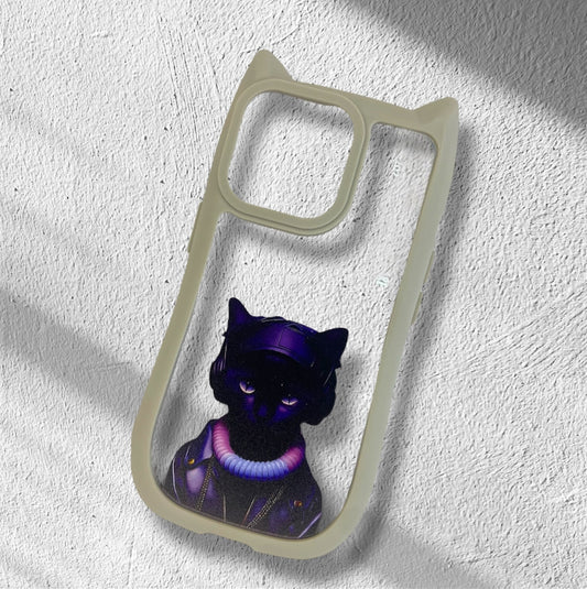 Premium Girlish Cat Printed  Protective Case For iPhone 12/12 Pro
