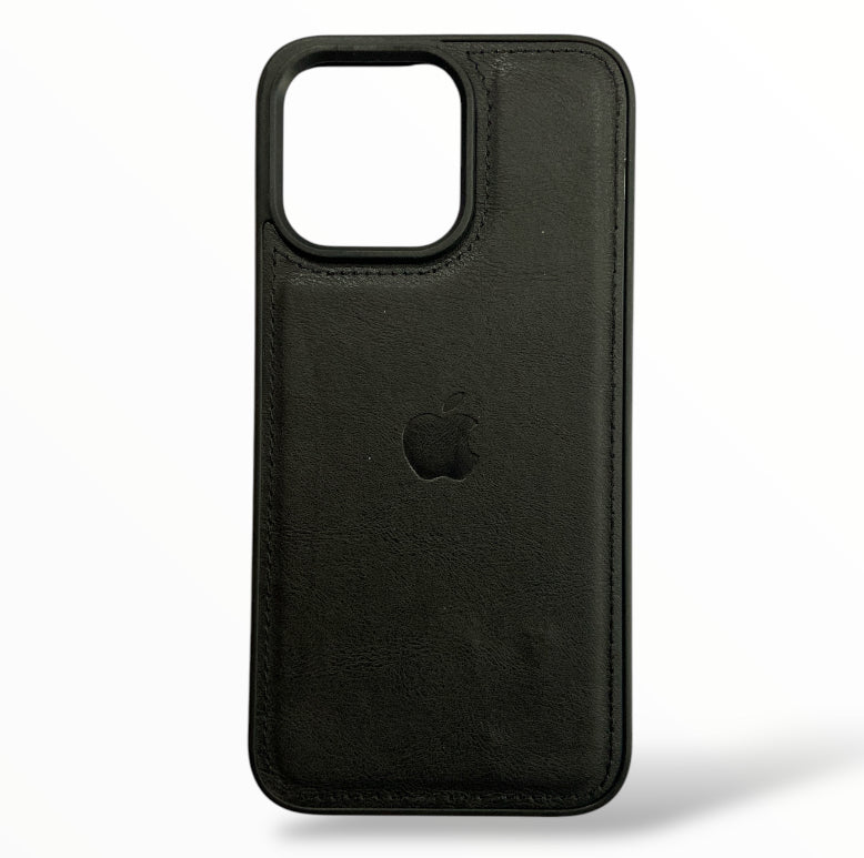 Premium Leather Logo Protective Case For iPhone 15 Pro Max