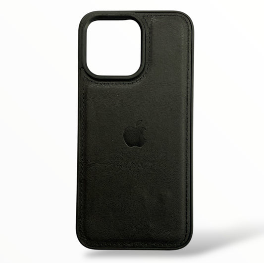 Premium Leather Logo Protective Case For iPhone 15 Pro Max