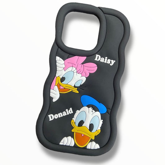 Premium Silicon Donald Embossed Protective Case For iPhone 15 Pro