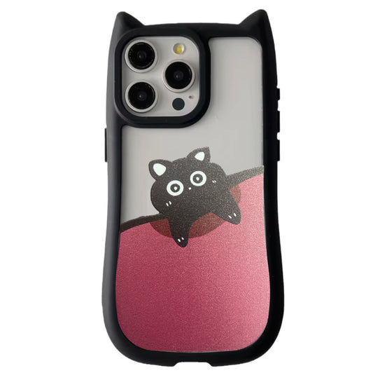 Premium Girlish Cat Printed Case For iPhone 15 Pro
