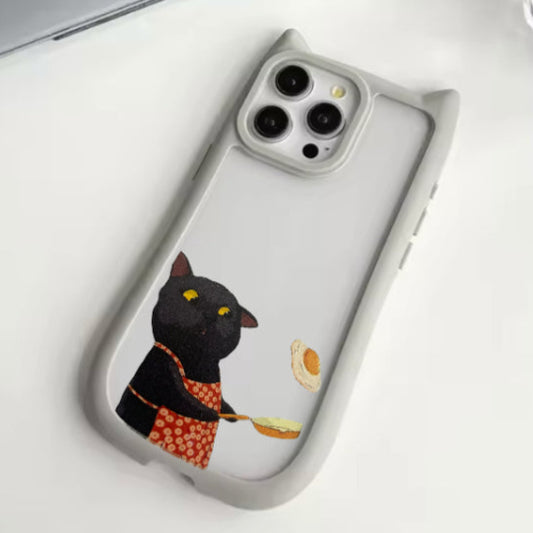 Premium Girlish Cat Printed Case For iPhone 15 Pro Max