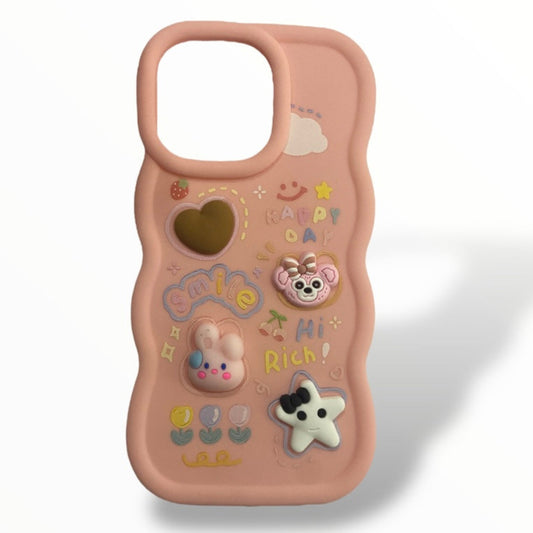 Premium Silicon Star Embossed Protective Case For iPhone 15 Pro Max