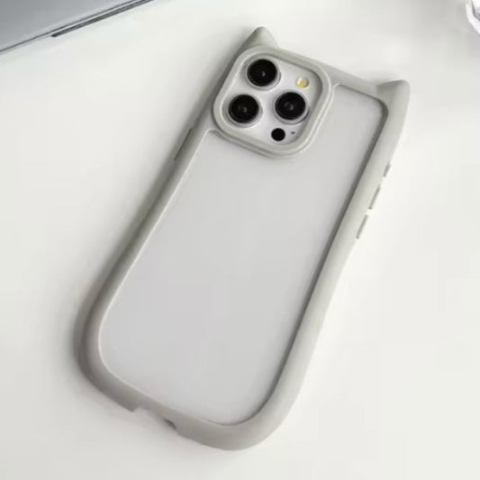 Premium Transparent Girlish Cat Design Protective Case For iPhone 15 Pro Max