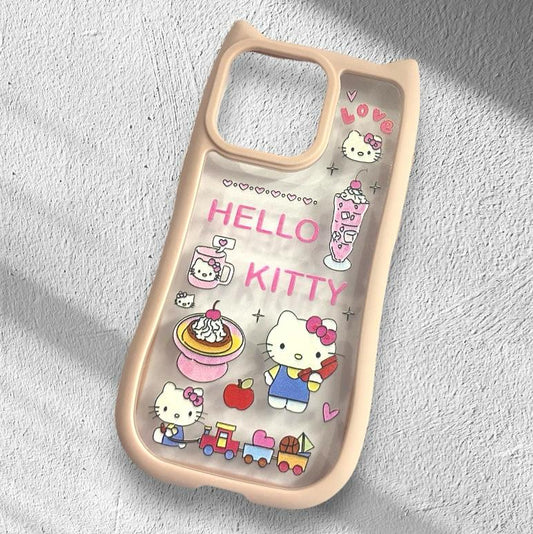 Premium Transparent Girlish Printed Protective Case For iPhone 15 Pro Max