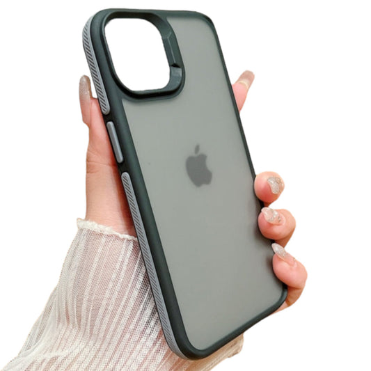 Premium Side Colour Back Smoke Matte Protective Case For iPhone 15 Pro
