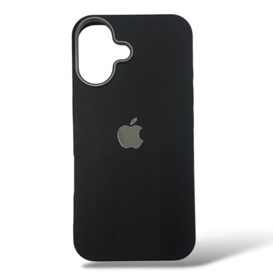 Premium Soft Silicon Leather Texture Protective Case With Camera Protection For iPhone 16