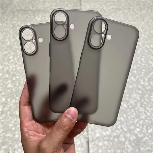 Premium Smoke Matte Protective Case With Camera Protection For iPhone 16 Plus