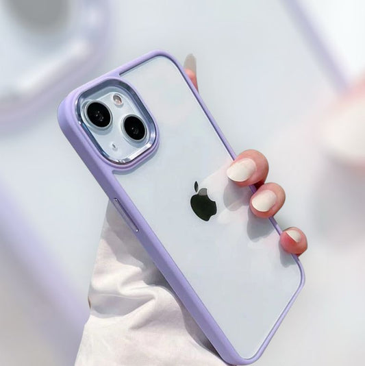 Premium Side Matte Colour Transparent Protective Case For iPhone 12 Pro Max