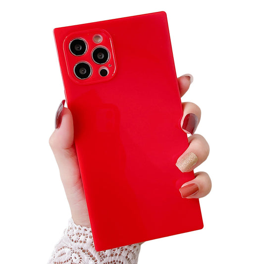 Premium Soft Silicon Square Plain Protective Case With Camera Protection For iPhone 12 Pro Max
