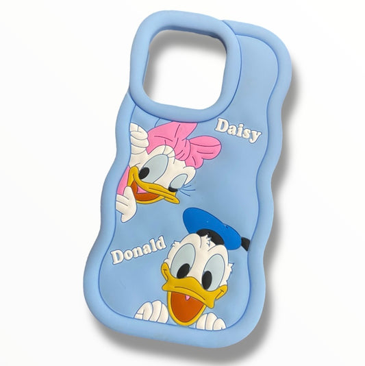 Premium Silicon Donald Embossed Protective Case For iPhone 15 Pro