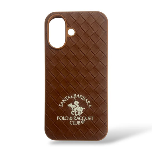 Premium Leather Cross Cut Protective Case For iPhone 16