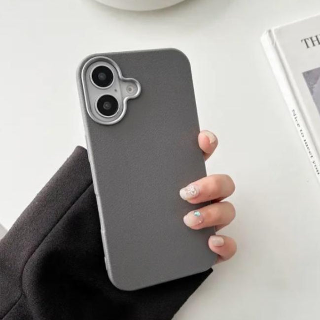 Premium Soft Silicon Leather Feel Protective Case For iPhone 16