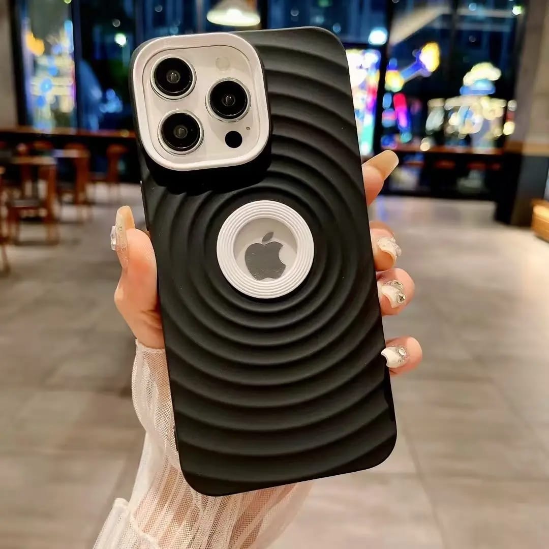 Premium Silicon Designer Protective Case With Logo Cut For iPhone 15 Pro Max
