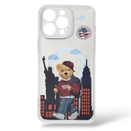 Premium Teddy Printed Protective Case For iPhone 16 Pro Max