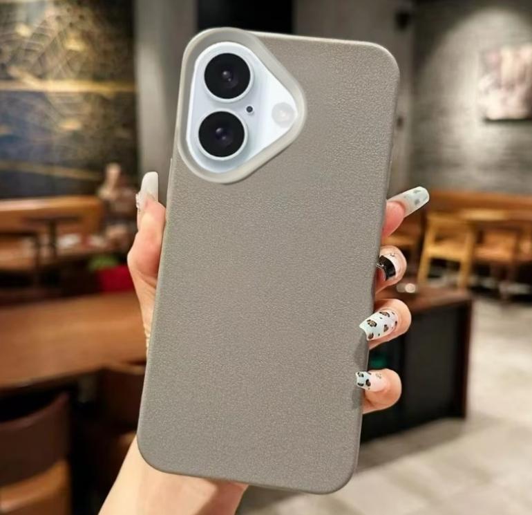 Premium Soft Silicon Leather Feel Protective Case For iPhone 16 Plus