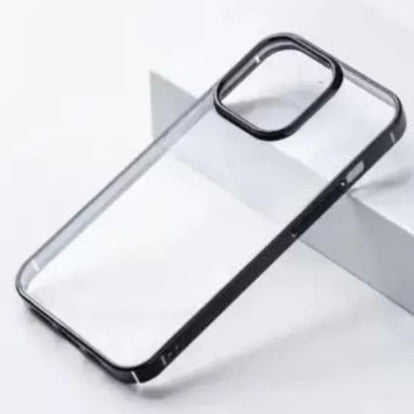 Premium Side Chrome Back Hard Transparent Protective Case For iPhone 14 Plus
