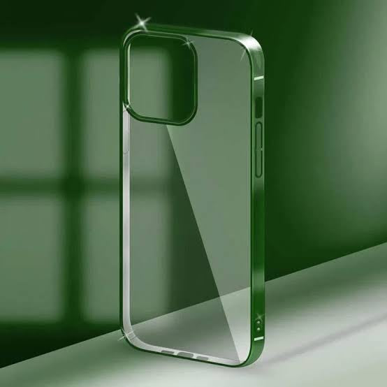 Premium Side Chrome Back Hard Transparent Protective Case For iPhone 14 Pro Max