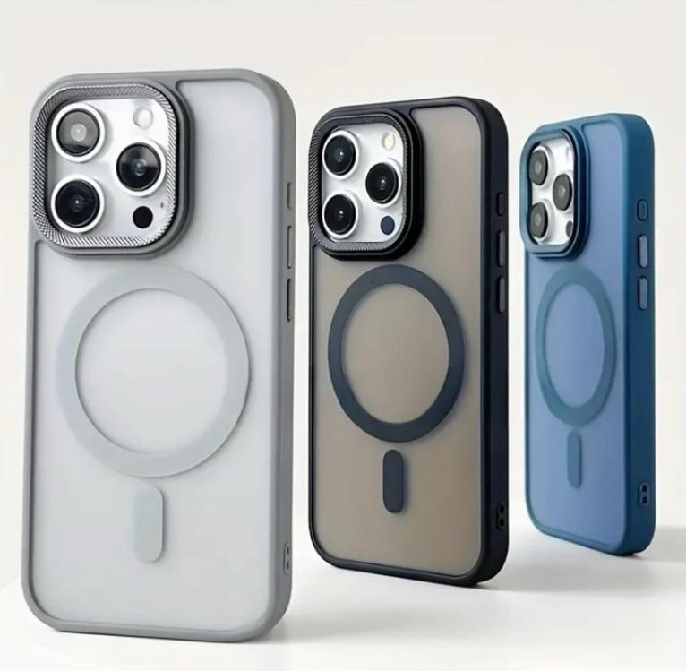 Premium Smoke Matte Magsafe Case With Camera Chrome Protection For iPhone 12