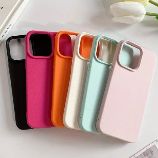 Premium Soft Silicon Leather Feel Protective Case For iPhone 16